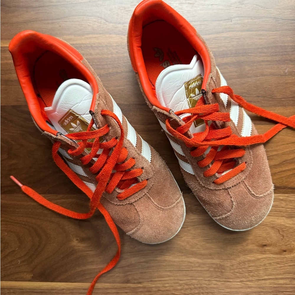 adidas Gazelle Sneakers in Brown and Orange